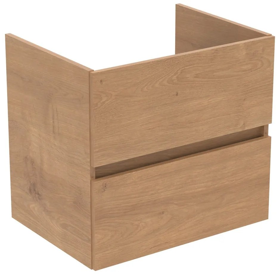 Natúr színű fali mosdó alatti szekrény tölgyfa dekorral 60x55 cm Eurovit+ – Ideal Standard