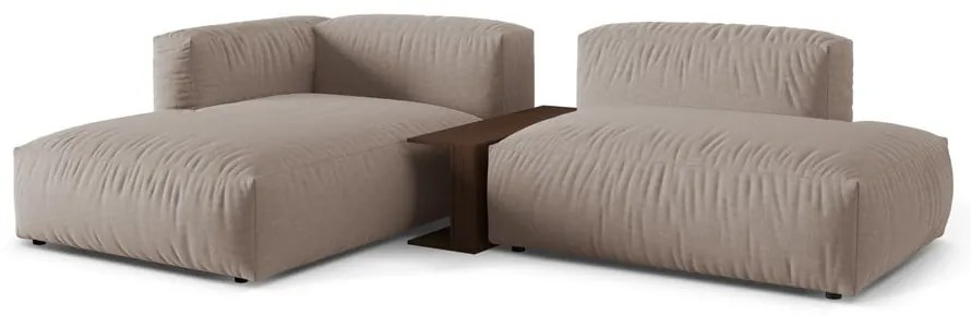 Bézs moduláris sarokkanapé (bal oldali) Martina – Micadoni Home
