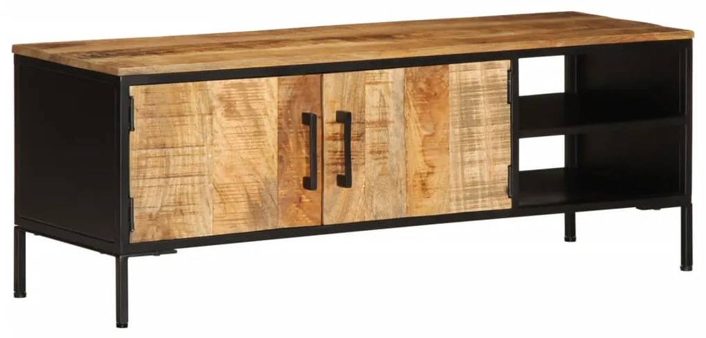 tömör nyers mangófa TV-szekrény 110 x 35 x 40 cm