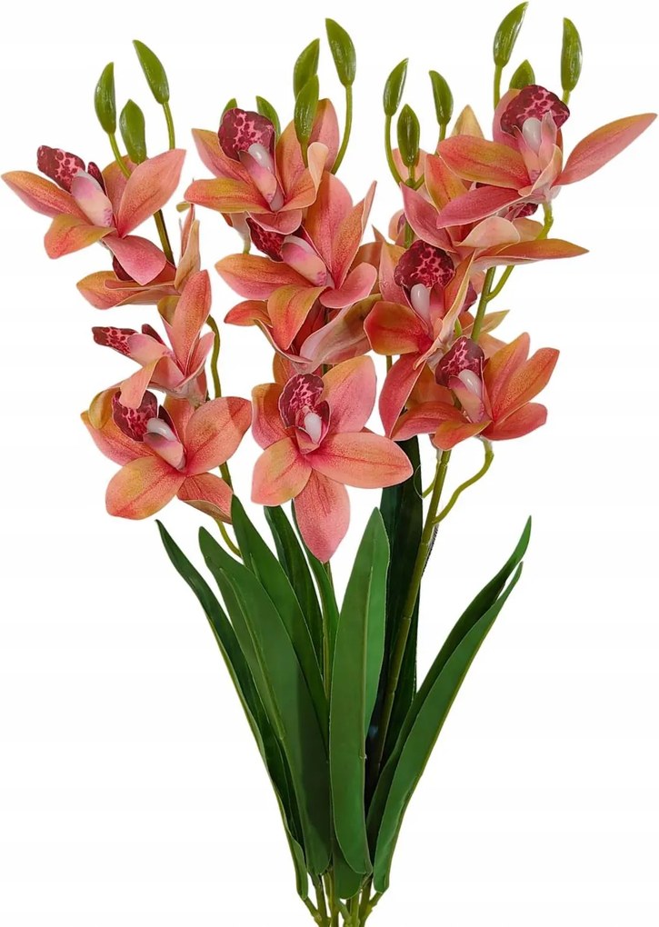 Gumírozott orchidea csokor, rózsaszín