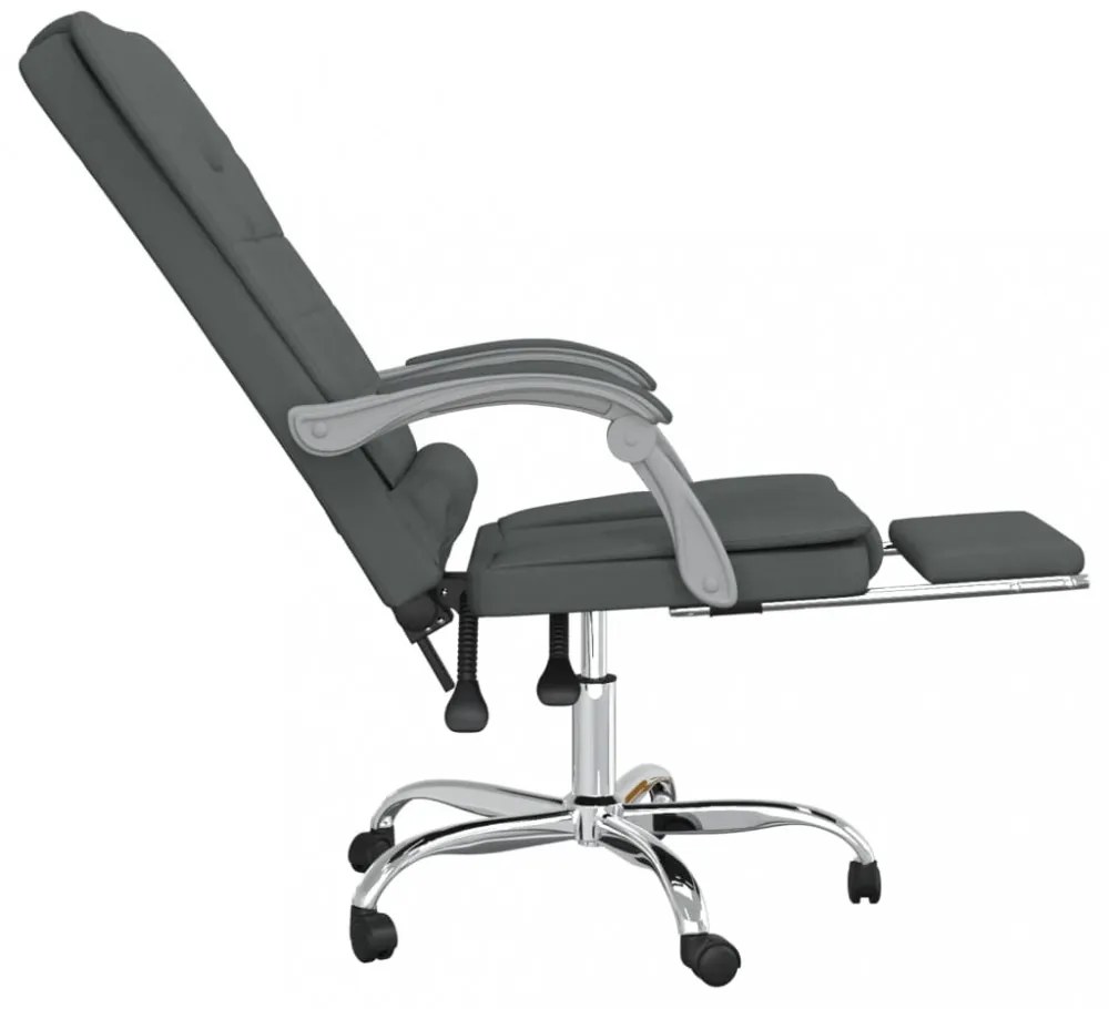 vidaXL sötétszürke szövet dönthető masszázsfotel