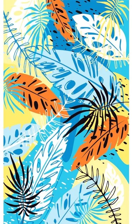 Poncsó törölköző SUMMER FRESH kék-sárga 80×145 cm
