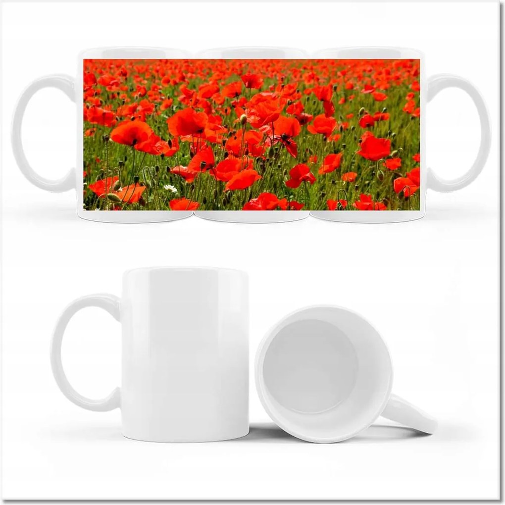 Fotó bögre Pipacsok tengere