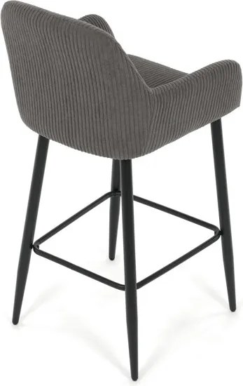 Barová židle, šedá, látka,AUB-V4009 GREY6