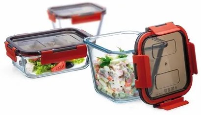 Simax 7626/L üvegedény klik-klak fedéllel, 0,85 l
