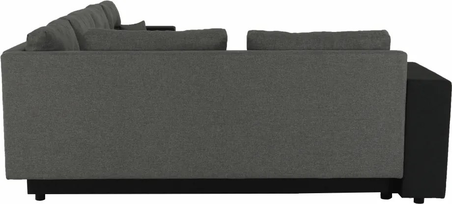 Univerzális ülőgarnitúra, sötétszürke/szürke, MERSI