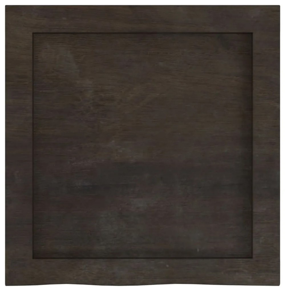 sötétbarna kezelt tömör tölgyfa fali polc 40x40x(2-4) cm