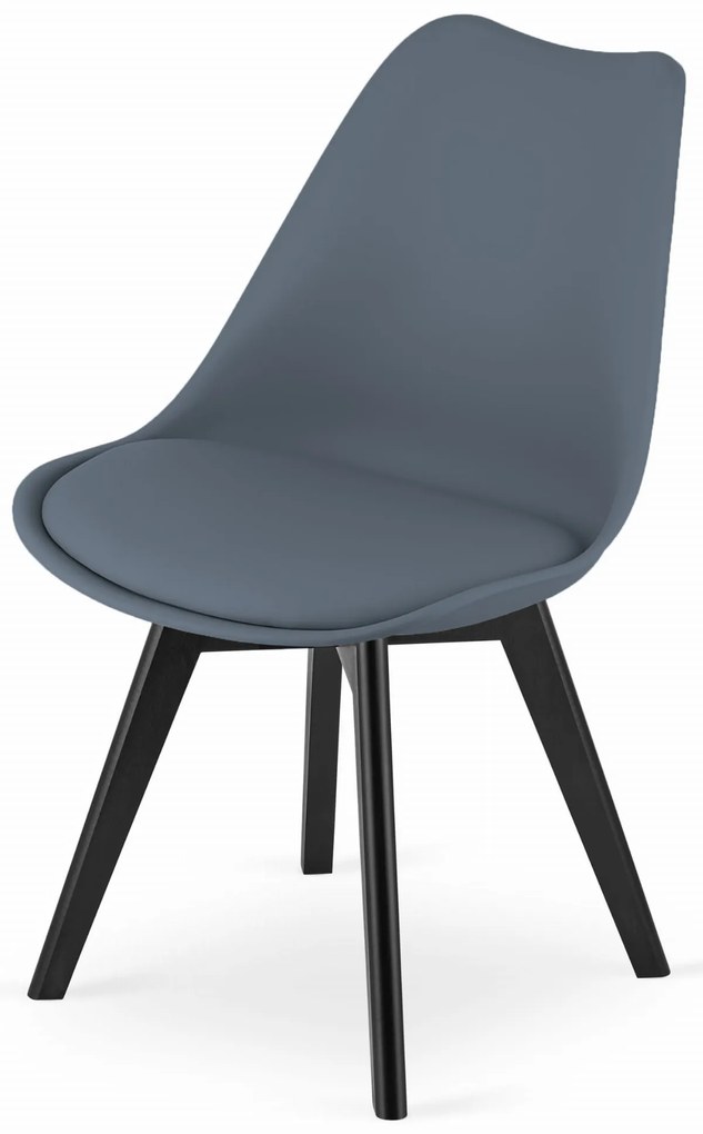 Sötétszürke BALI MARK szék fekete lábakkal