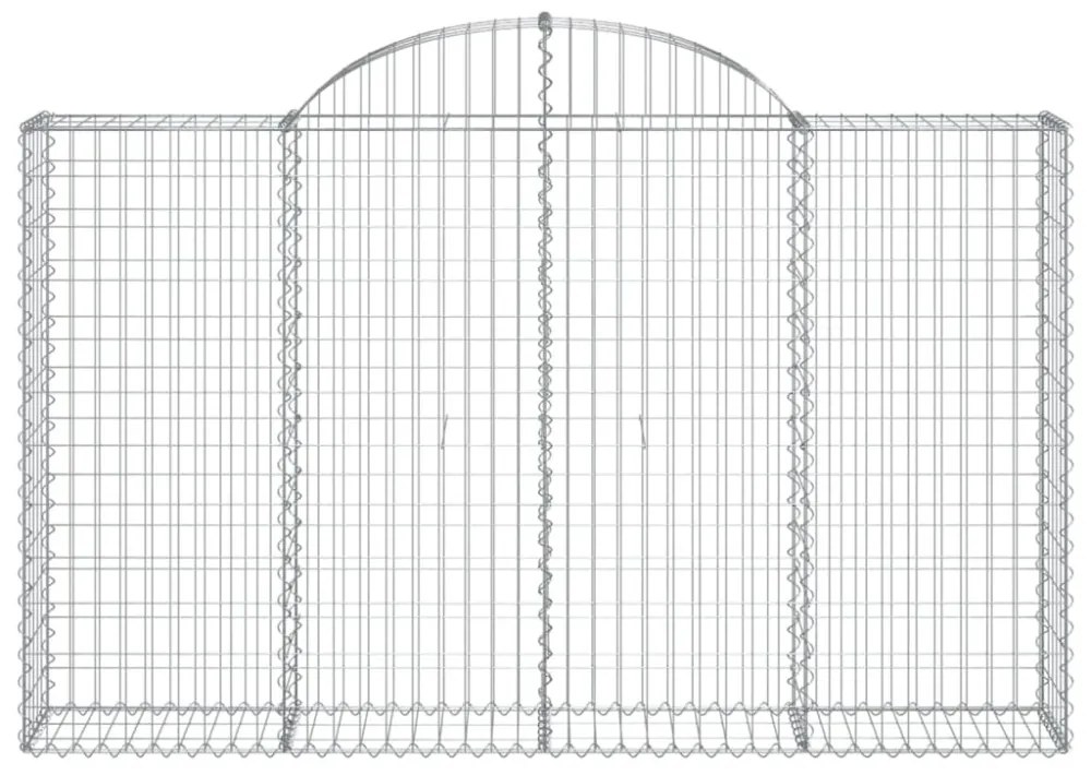 15 db íves horganyzott vas gabion kosár 200x30x120/140 cm