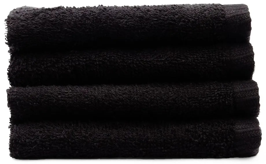 Fekete gyorsan száradó frottír pamut törölköző szett 4 db-os 30x30 cm Quick Dry – Catherine Lansfield