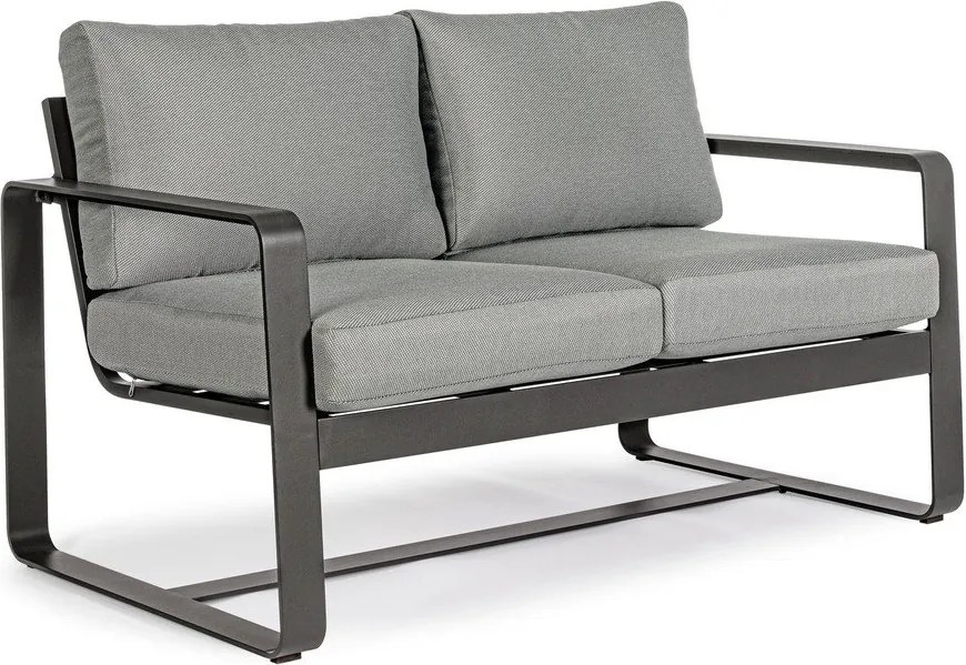 Szürke alumínium kerti kanapé Merrigan – Bizzotto