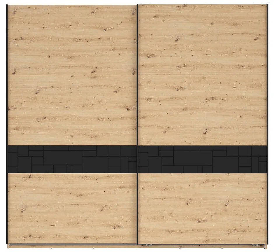 Ruhásszekrény Pont SZF/240 (artisan tölgy + matt fekete). Akció -18%. 1063046