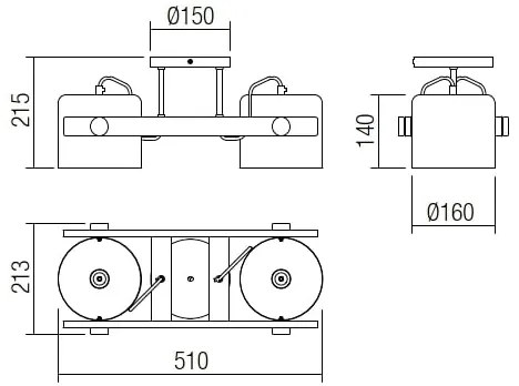 Redo 01-2400 - Mennyezeti lámpa POOH 2xE27/42W/230V bükkfa