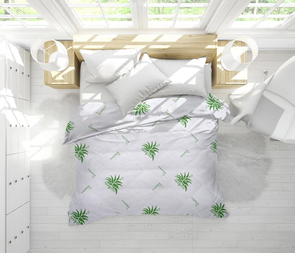Aloe Vera Essence Téli paplan steppelt mikroszál, 180x200 cm, 350g/mp, meleg