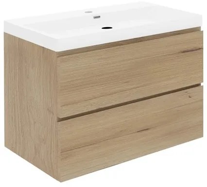 SAT B-Way Fürdőszobaszekrény mosdóval 79x50x45 cm tölgy matt BWAY280OAKU4