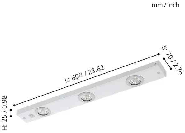 Eglo 93706 - LED Kompakt lámpa KOB 3xLED/2,3W/230V