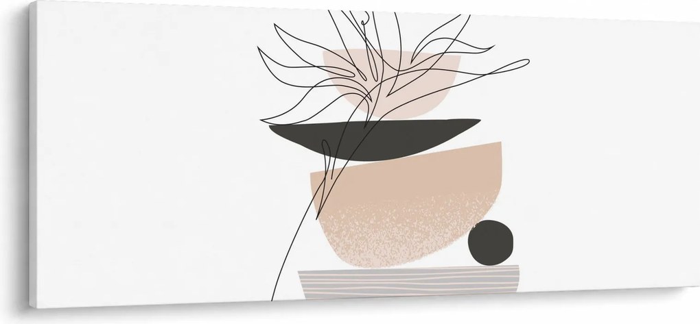 Kép - Vonal művészeti virágok N⁰1 (120x50 cm)