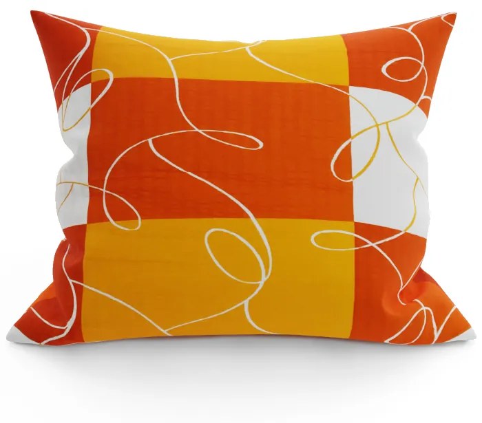 Sakk narancssárga díszpárna