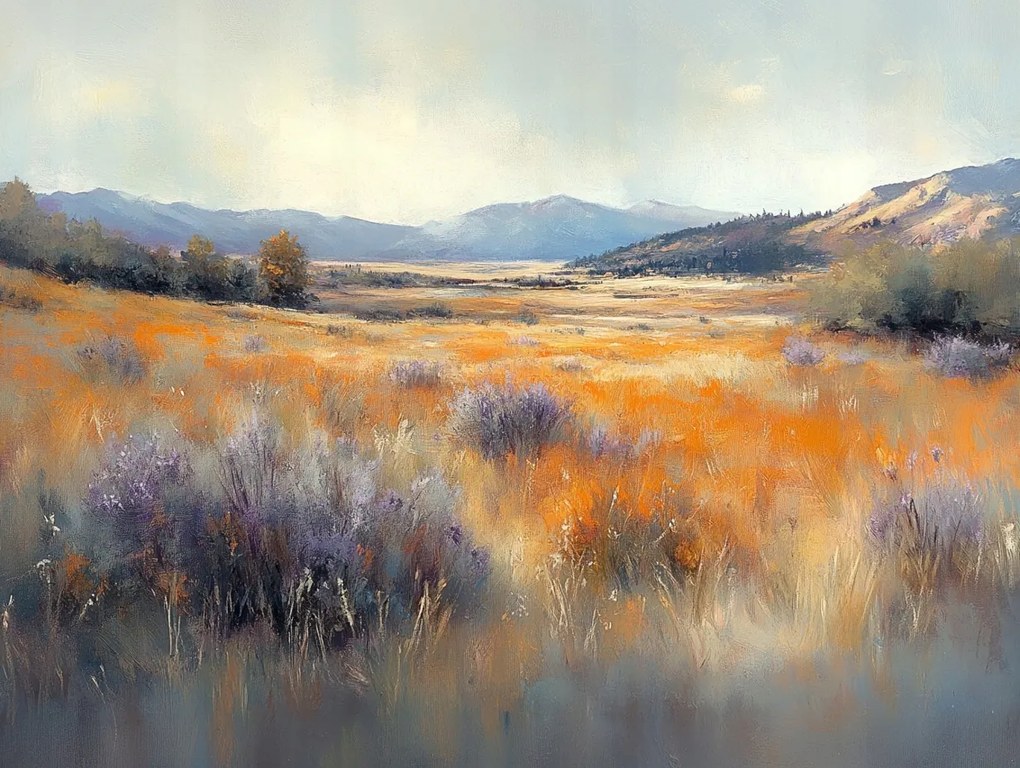 Vászonkép Canvas Tájkép Hegyek Rét Láp Tájkép Kilátás 100x75