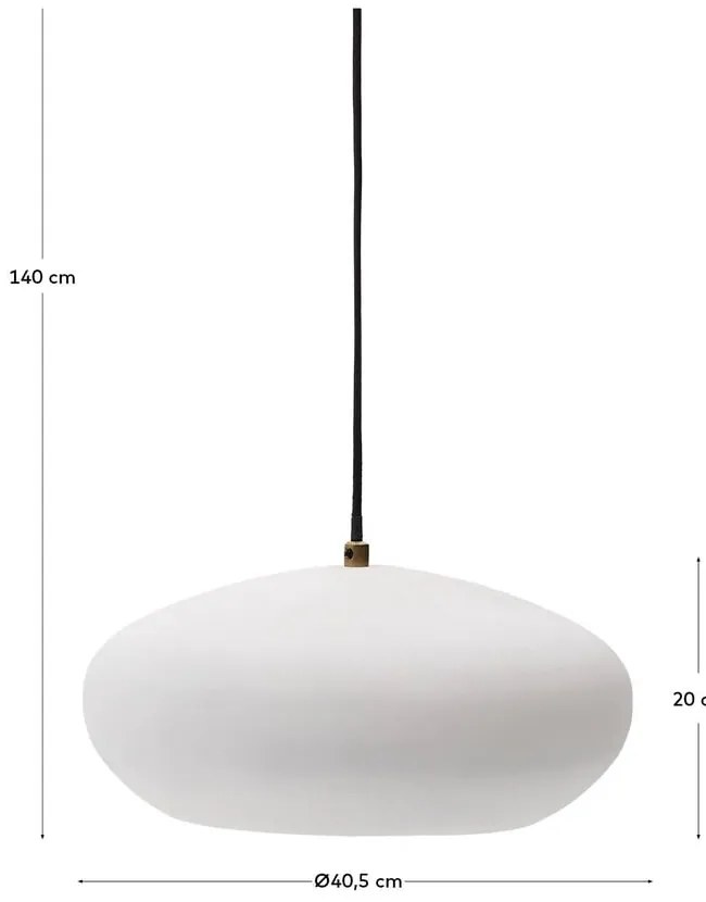 Fehér függőlámpa fém búrával ø 40 cm Inda – Kave Home