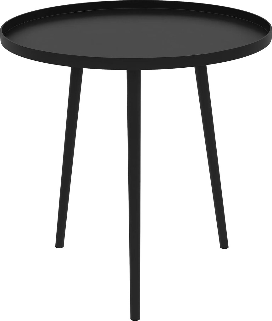 Outsunny Kerti Oldaltábla, időjárásálló kültéri tábla emelt peremmel, acél erkélyasztal, kerek kávézóasztal 20 kg terhelhetőséggel, Ø40x50H cm, kávézó