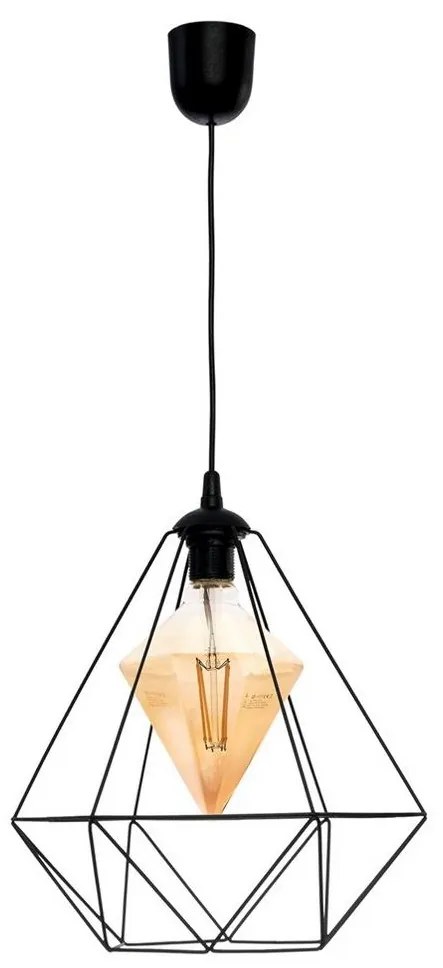 LED Csillár zsinóron ALAMBRE 1xE27/4W/230V fekete