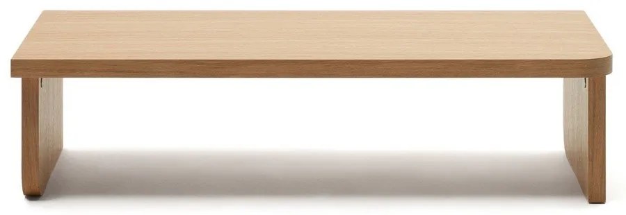 Natúr színű dohányzóasztal tölgyfa dekorral 75x140 cm Oaq – Kave Home