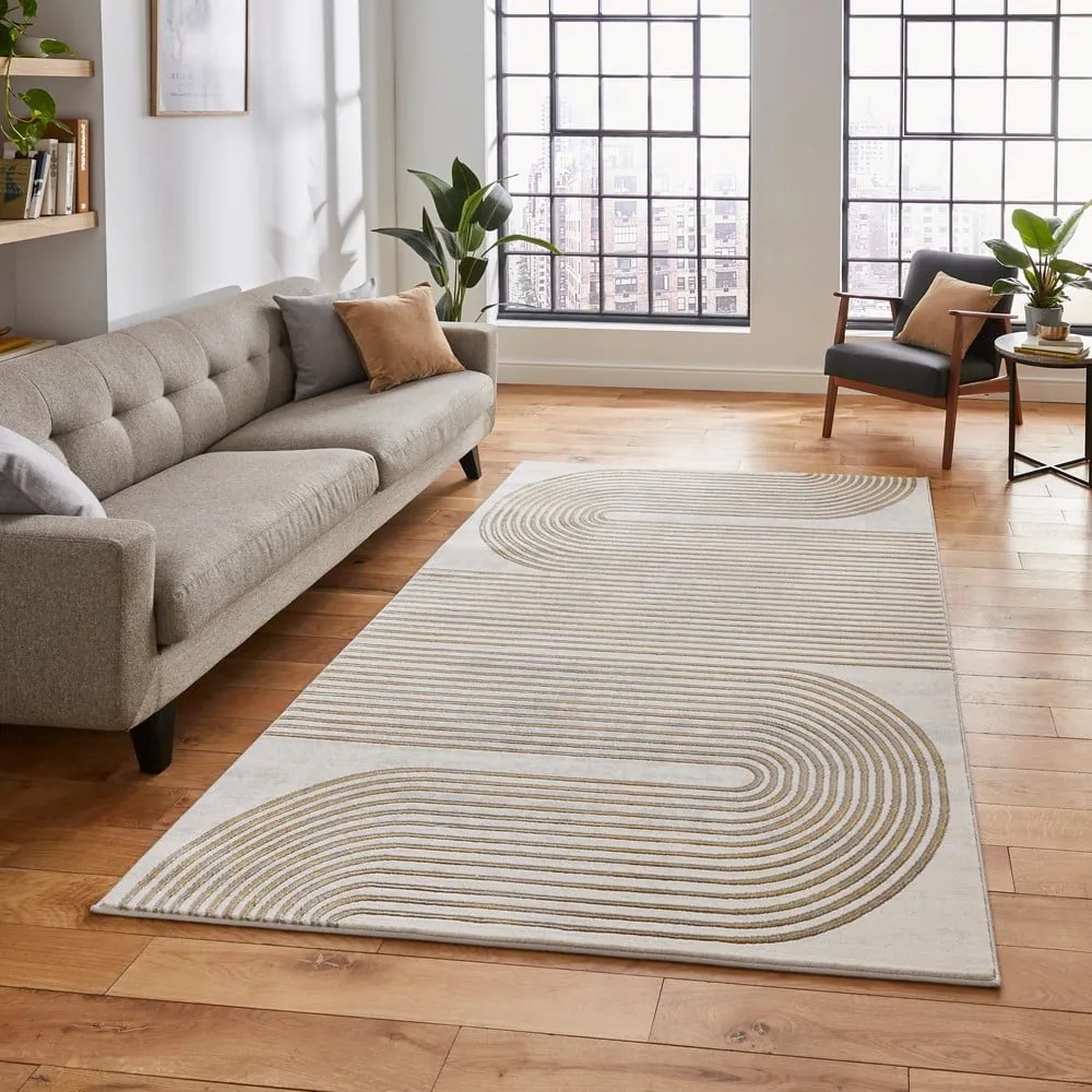 Szürke-aranyszínű szőnyeg 220x160 cm Apollo - Think Rugs