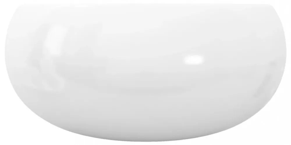 Kerek fehér kerámia mosdókagyló 40 x 15 cm