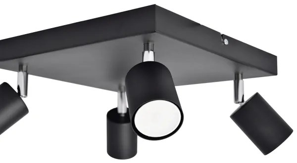 LED Spotlámpa TUNE 4xGU10/4,8W/230V fekete
