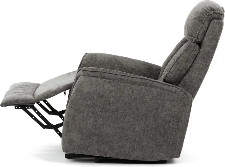 Szürke elektromos relaxfotel kábeles vezérléssel, szövet kárpitozással, TV-H9727 GREY2