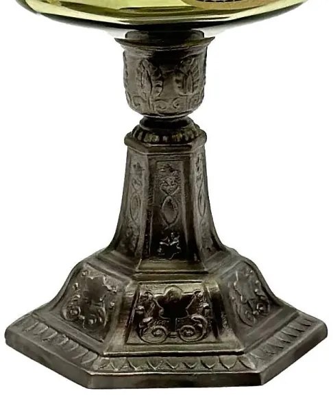 Petroleumlámpa LUDMILA 42 cm erdőzöld színben