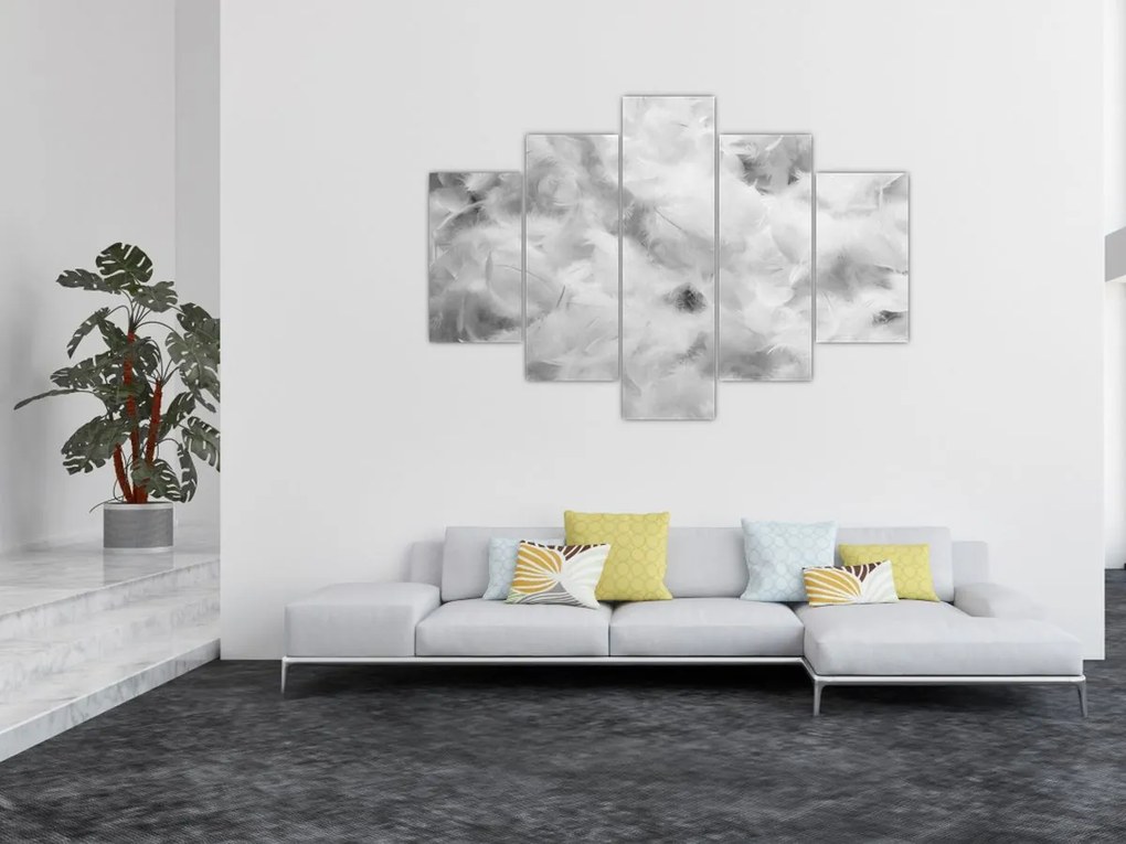 Kép - Színű tollfelhők (150x105 cm)