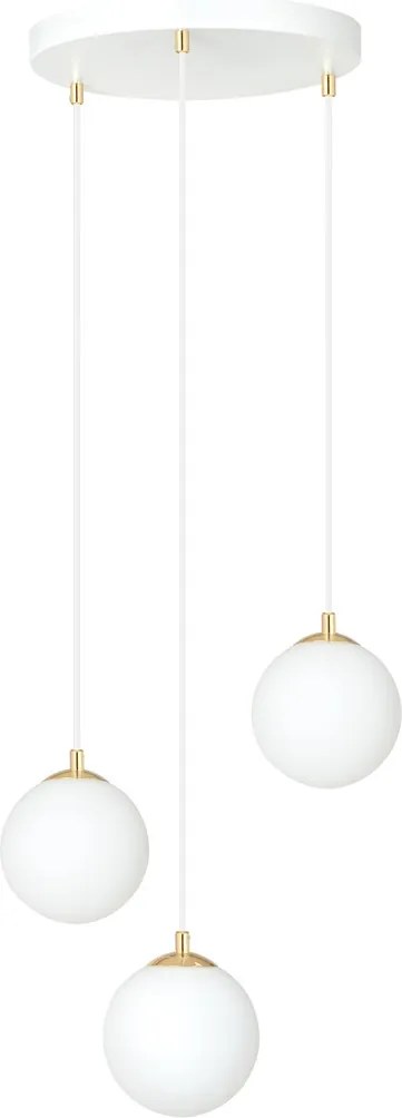 Emibig modern függeszték royal fehér arany emi1244/3