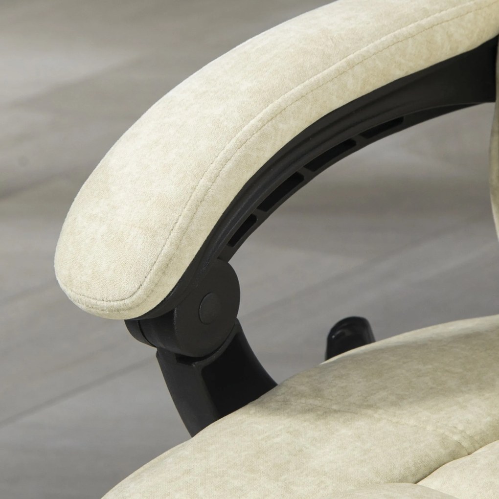 Vinsetto Masszázs és Fűtés Irodai Szék Ergonomikus Számítógépes Szék Állítható Magasságú Dőlésszöggel Drótkontrollal Összecsukható Lábpihentővel 360°-