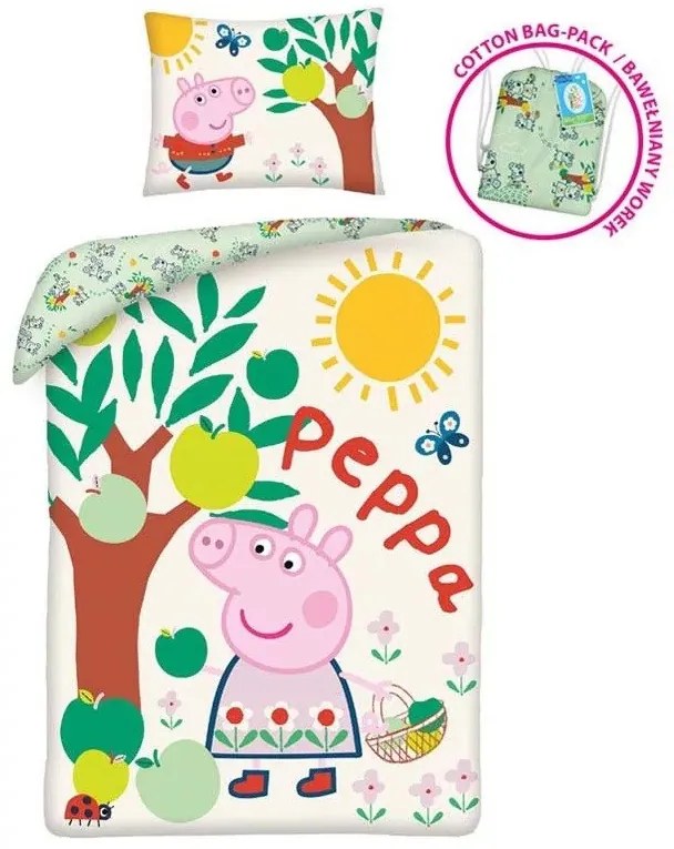 Peppa malac Tree ágyneműhuzat 140×200cm, 70×90 cm