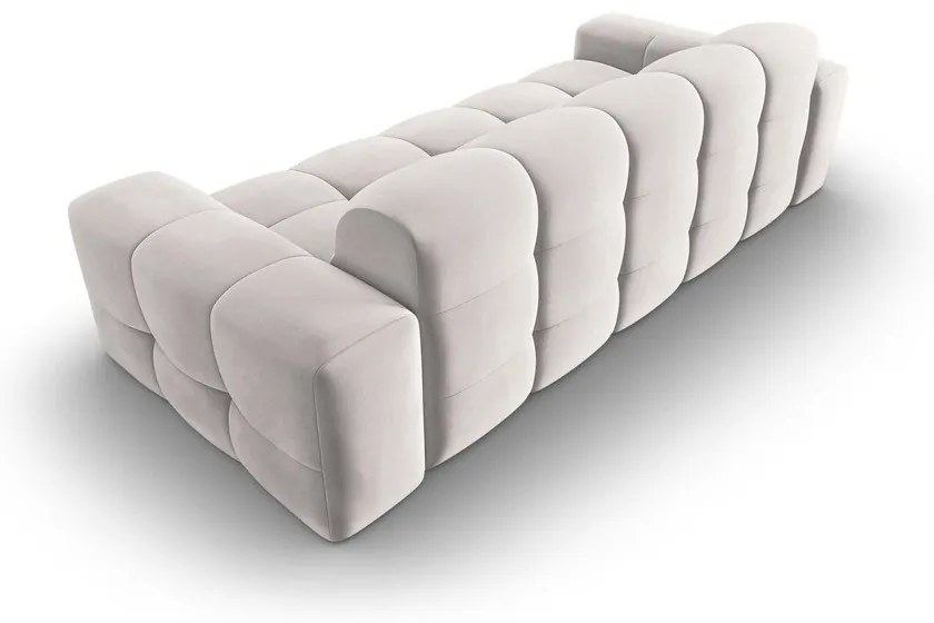 Világosszürke bársony kanapé 222 cm Kendal – Micadoni Home