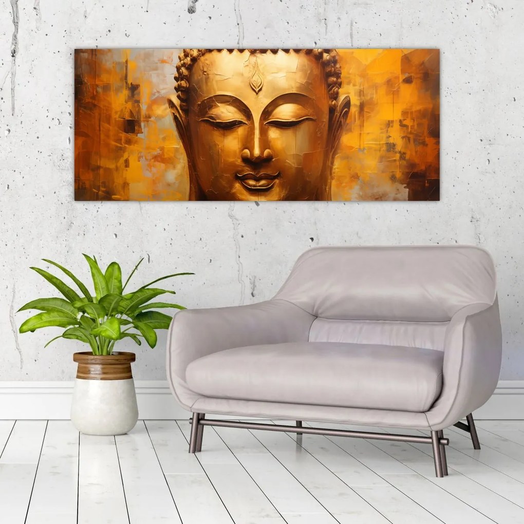 Kép - Buddha, olajfestmény (120x50 cm)