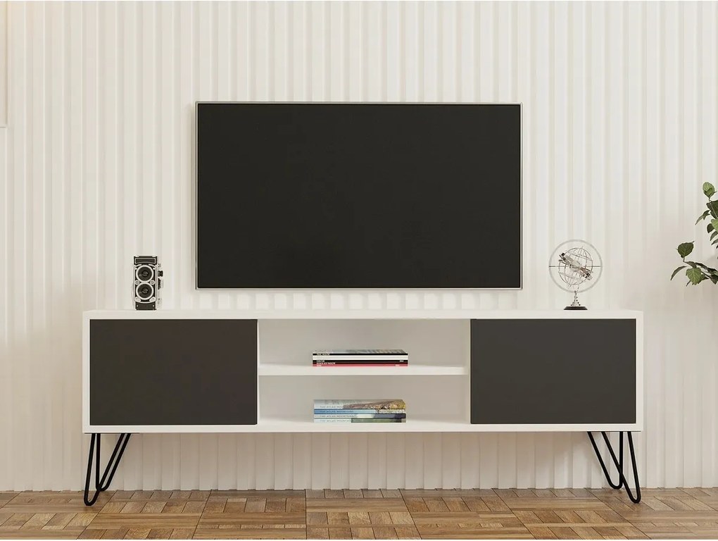 Hare White and Anthracite TV-asztal