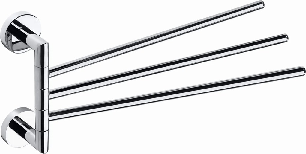 X-round forgatható törölközőtartó, tripla, 380mm, króm