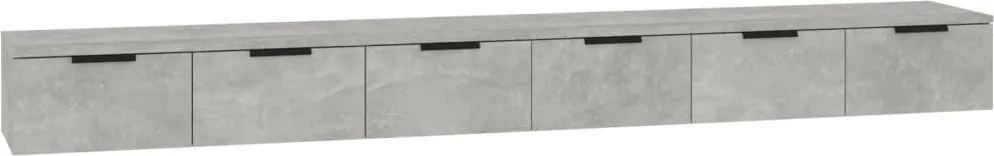 vidaXL 2 db betonszürke szerelt fa faliszekrény 102 x 30 x 20 cm