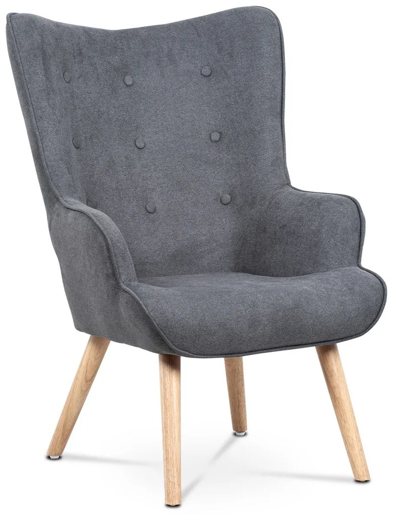 Fülkés fotel lábtartóval GREY2, szürke