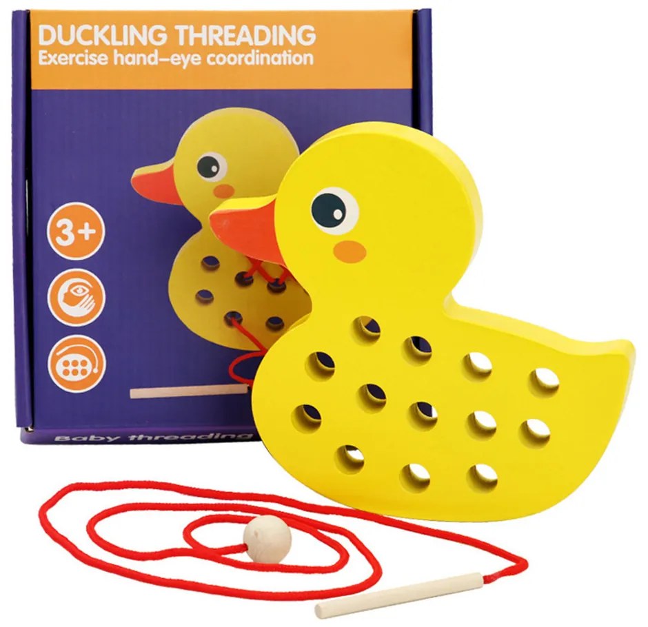 Kiskacsás fűzős fajáték