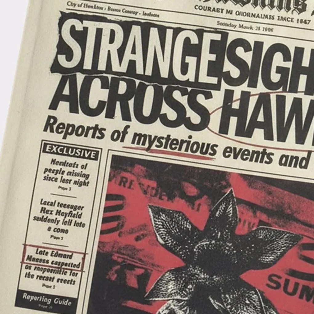 Stranger Things Hawkins shopping bag, bevásárlótáska 40 cm