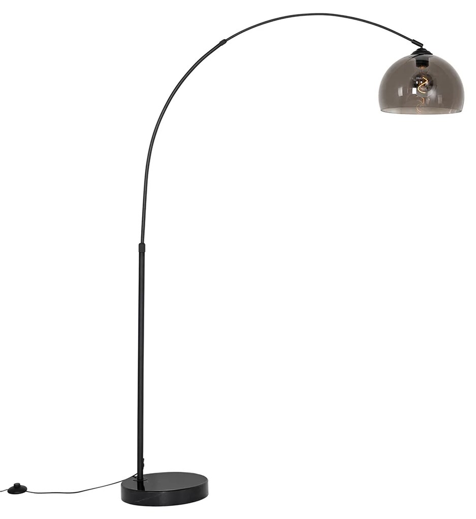 Modern ív lámpa fekete füstüveggel - Arc