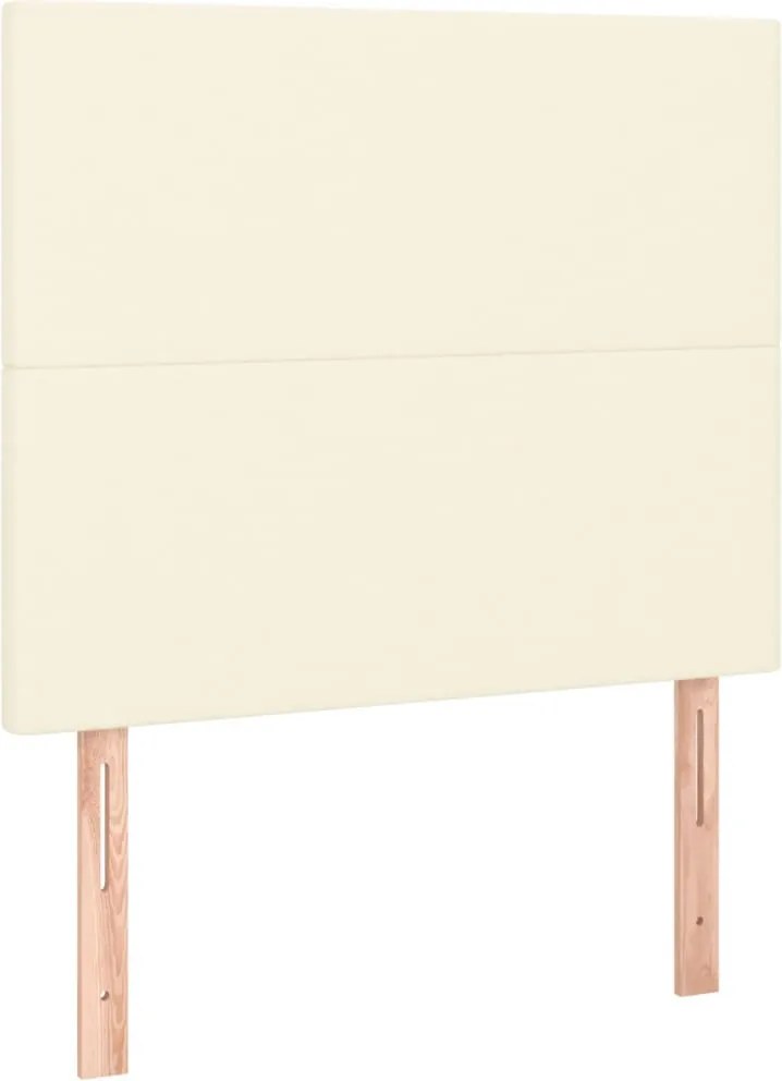 krémszínű műbőr LED-es fejtámla 80x5x118/128 cm