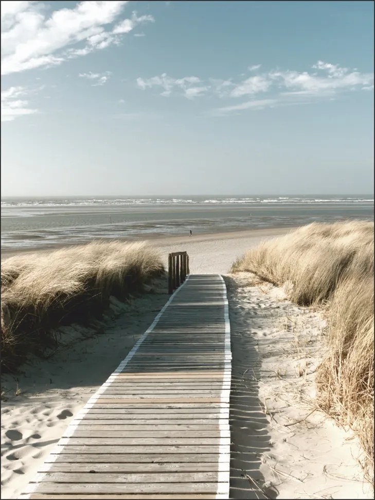 Tengerpart homok Sok Mintás poszter B2 50x70cm vitorlák víz tó #431