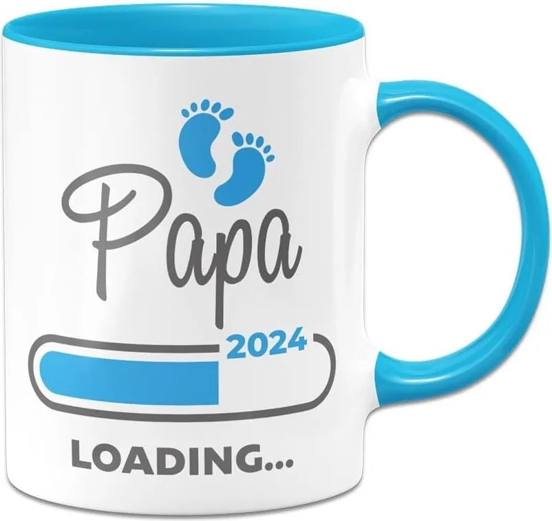 Kerámia bögre Papa Loading felirattal 2024 Szín Kék 330ml