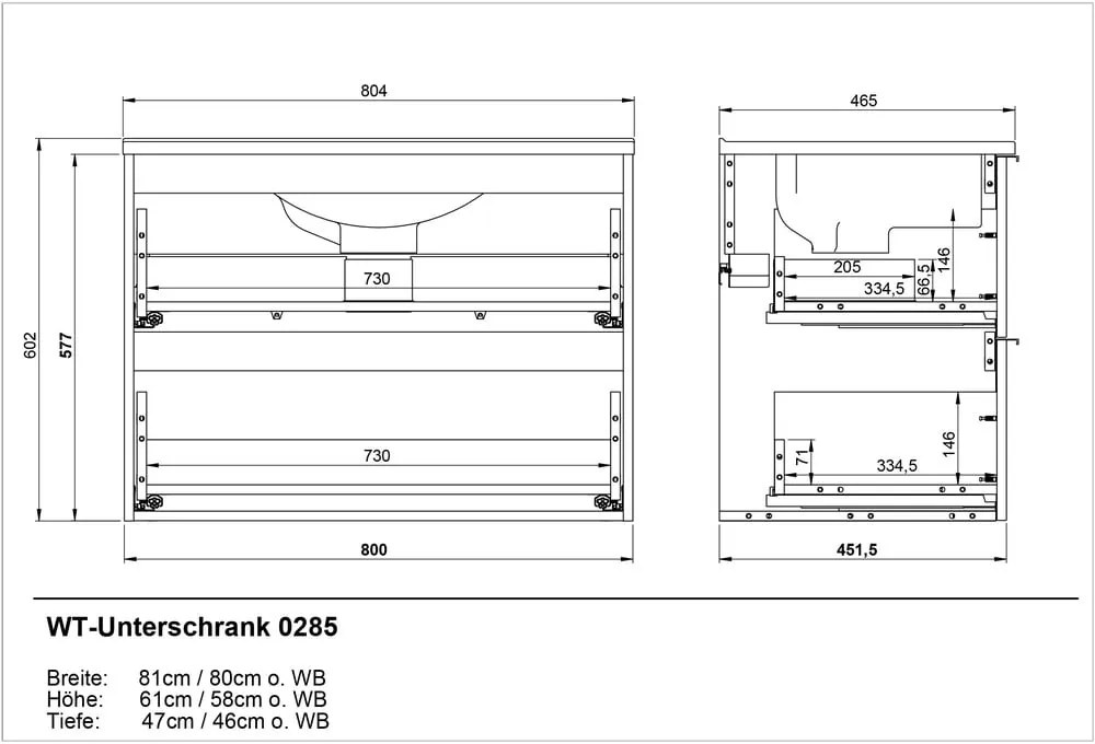 Antracitszürke fürdőszobai bútor szett Crandon – Germania