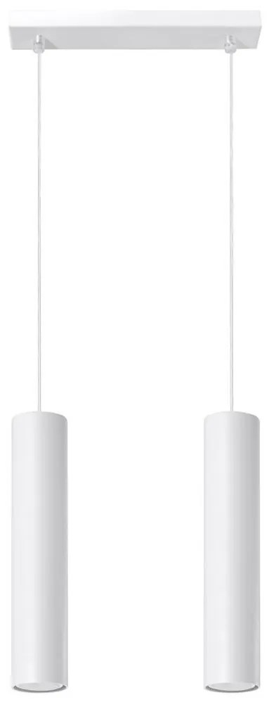 Sollux SL.0324 - Csillár zsinóron LAGOS 2 2xGU10/10W/230V fehér